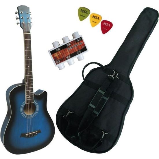 Rocket XF série Pack Guitare Acoustique 4/4 avec Housse/Accessoires 
