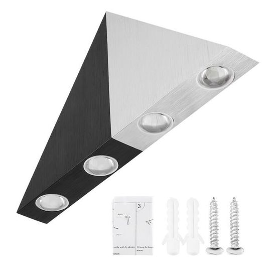 Ac85-265V 5W Led Applique Murale Triangle Applique Lampe Blanc Froid ...