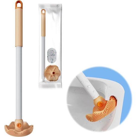 Brosse WC Rechargeable Avec Distributeur De Savon - Brosse En Silicone, Réservoir Intégré - Support Adhésif Et Bac Collecteur Inclus
