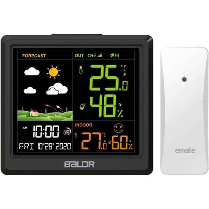Station Météo Sans Fil MalTec – Thermomètre, Baromètre, Hygromètre – Port USB