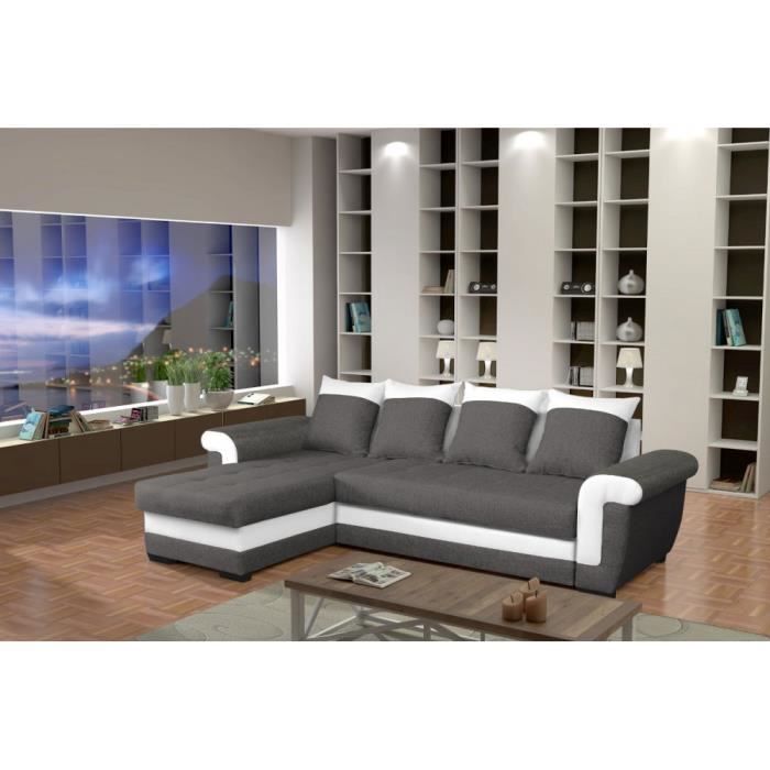 CANAPE LATTE CONVERTIBLE LIT ANGLE GAUCHE-DROITE