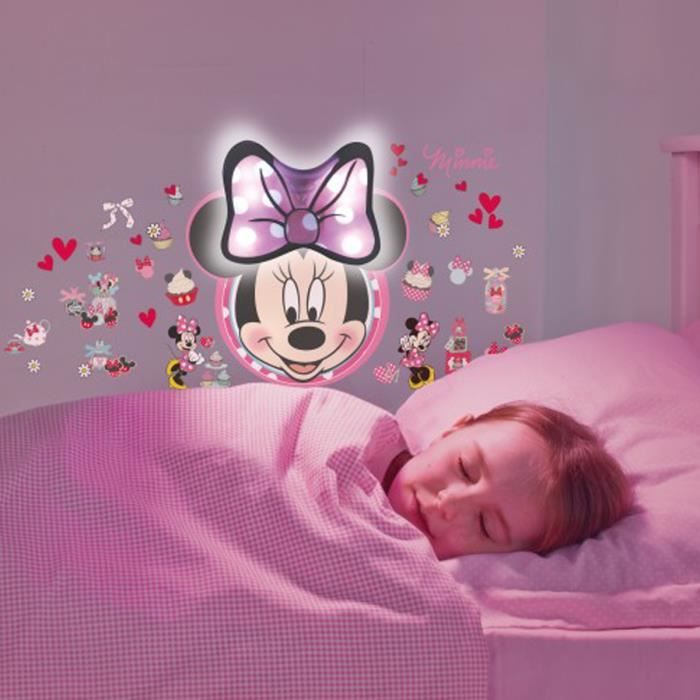 MINNIE Sticker mural lumineux veilleuse