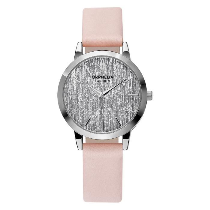 Orphelia Fashion - Montre Femmes - Quartz - Analogique - Bracelet en Cuir - Rose - OF711909