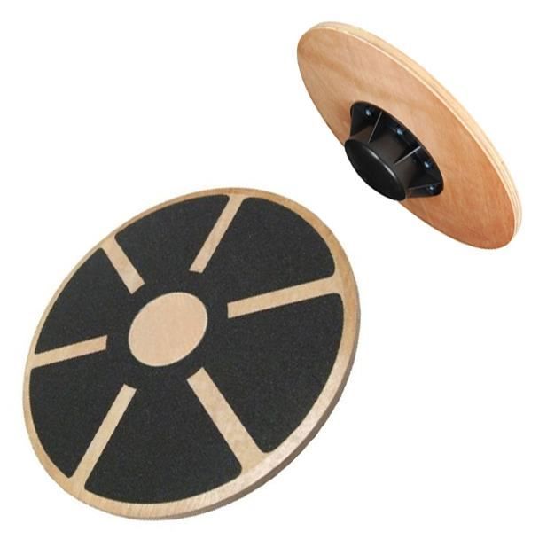 Kabalo Fitness Plateau d'équilibre - Planche de thérapie en bois, 40cm diamètre (Surface antidérapante et 180kg de charge max) Ac...