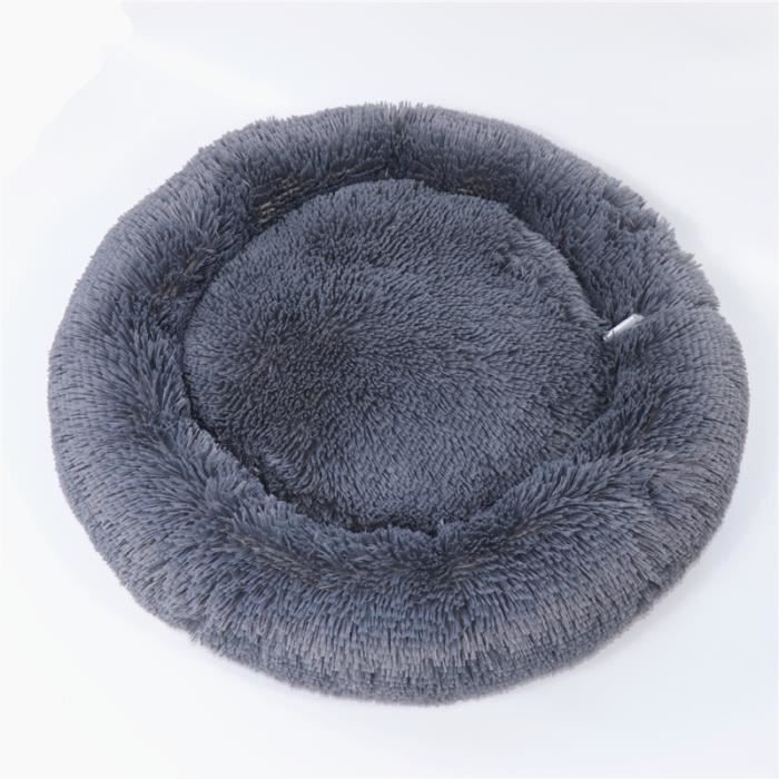 Corbeilles,Sac de couchage pour hiver Lit pour chien moelleux, niche pour animal domestique, niche ronde - Type Dark Gray-70x70cm