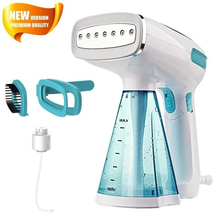 Défroisseur Vapeur, Fer à Repasser Portable avec 1500W Vapeur Continu Voyage Vapeur avec Réservoir d'Eau 250ml Steamer Portable Réch