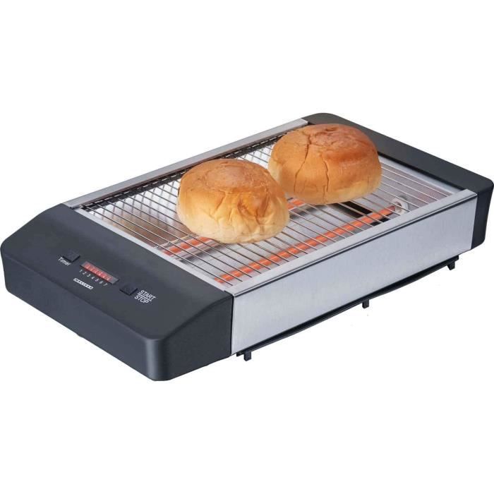 Melissa 16140112 Grille-pain plat en acier inoxydable Grille-pain plat Flachtoaster Acier inoxydable noir.
