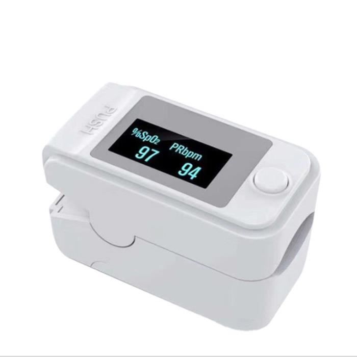 Moniteur de fréquence cardiaque SpO2 avec écran OLED (saturation) (Blanc)