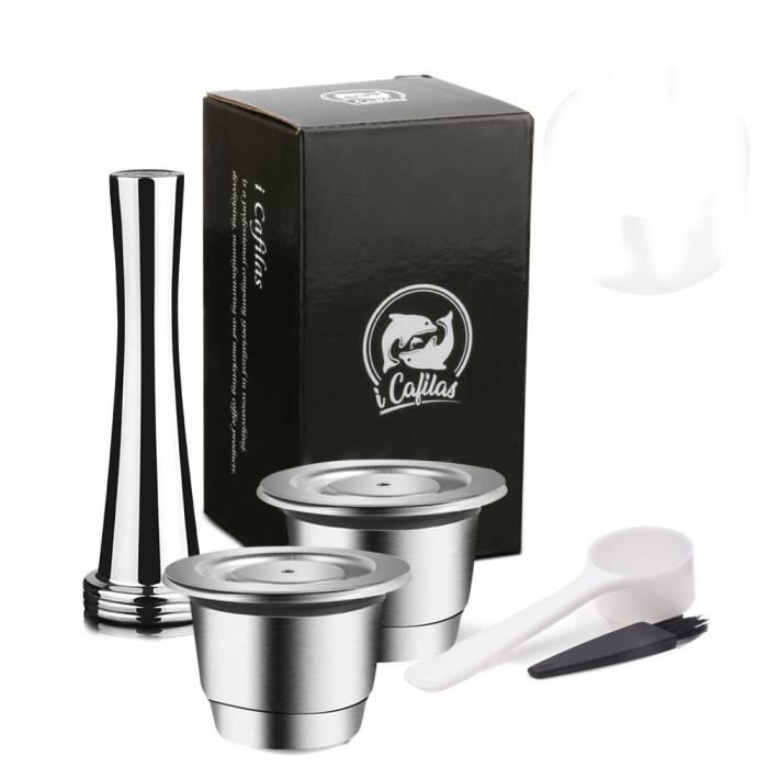 Petit déjeuner - Café,ICafilasSVIP Capsule lien pour Nespresso Reutilisable Inox Capsule rechargeable Crema Espress - Type Beige