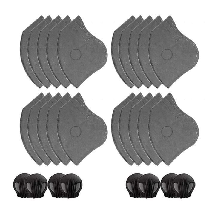 AUN@filtre anti-poussière 20 pcs filtre à charbon actif jetable coupe-vent accessoire de protection faciale