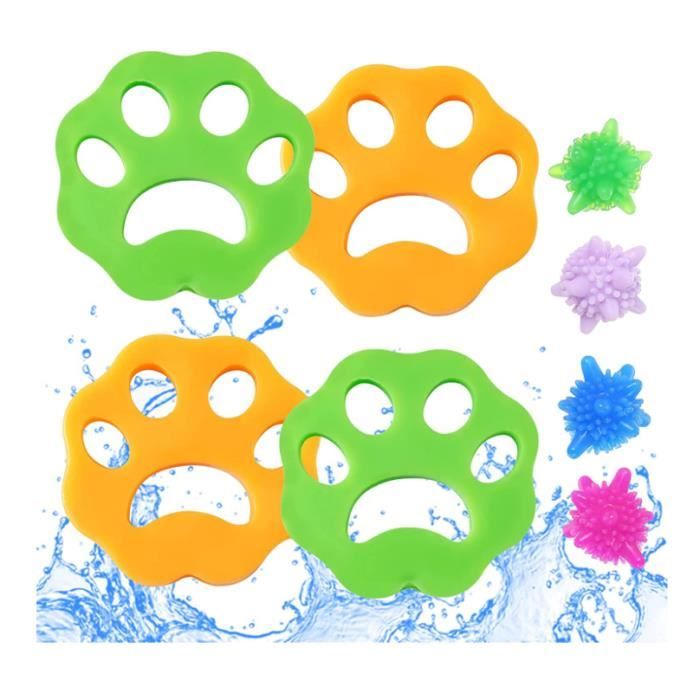 8pcs Boule Anti Poil Linge,Boule de Lavage Machine a Laver,Attrape Poils Machine a Laver,Attrape Poils Animaux,Anti Poils Animaux,