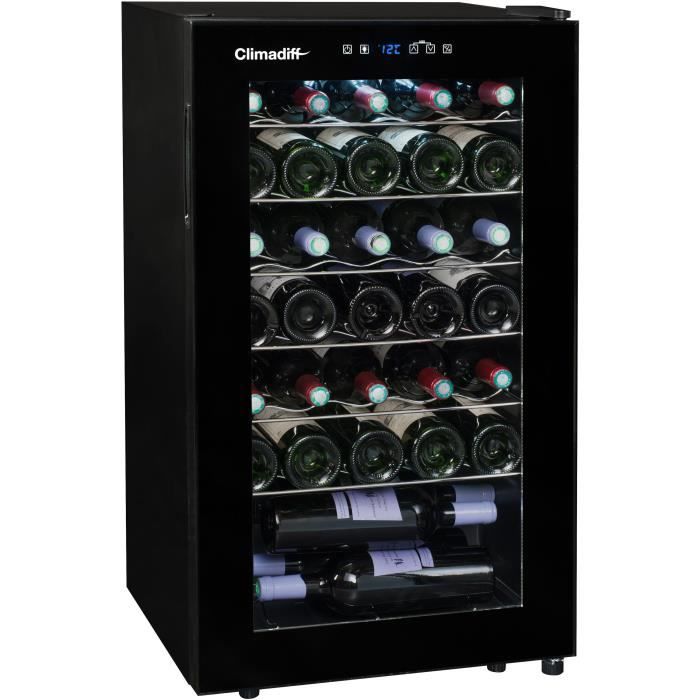 CLIMADIFF CLS34 - Cave à vin de service simple zone - 34 bouteilles - Pose libre - Classe G - L 48cm x H 83,8cm