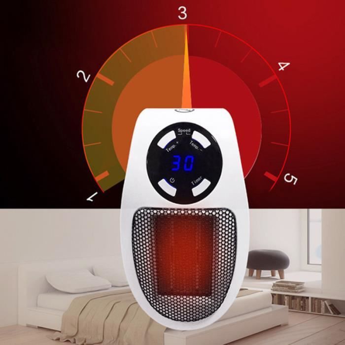 1 PC MINI MÉNAGE CHAUFFAGE VENTILATEUR À CRISTAL LIQUIDE chauffage d'appoint pour vehicule confort conducteur passager