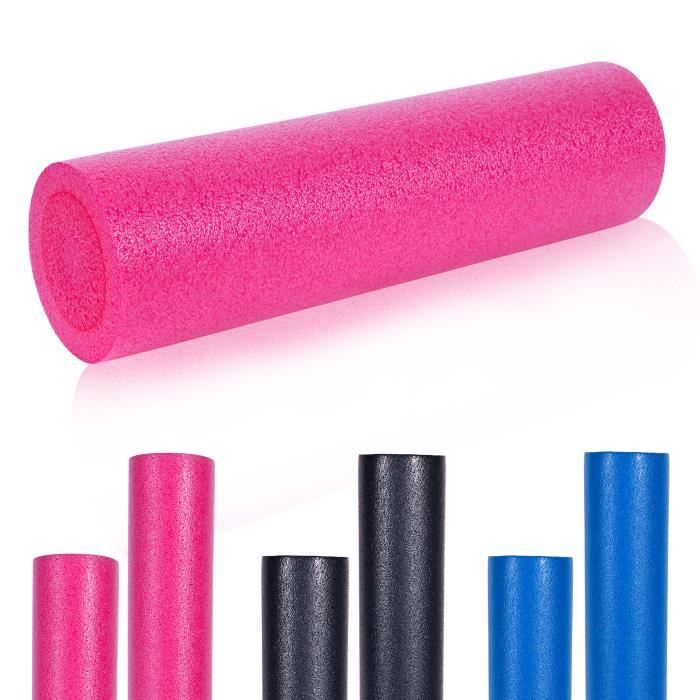 GORILLA SPORTS® Rouleau de Pilates en mousse 60 x 15 cm - Rouleau de yoga pour l'auto-massage et la stimulation des fascias - Colori