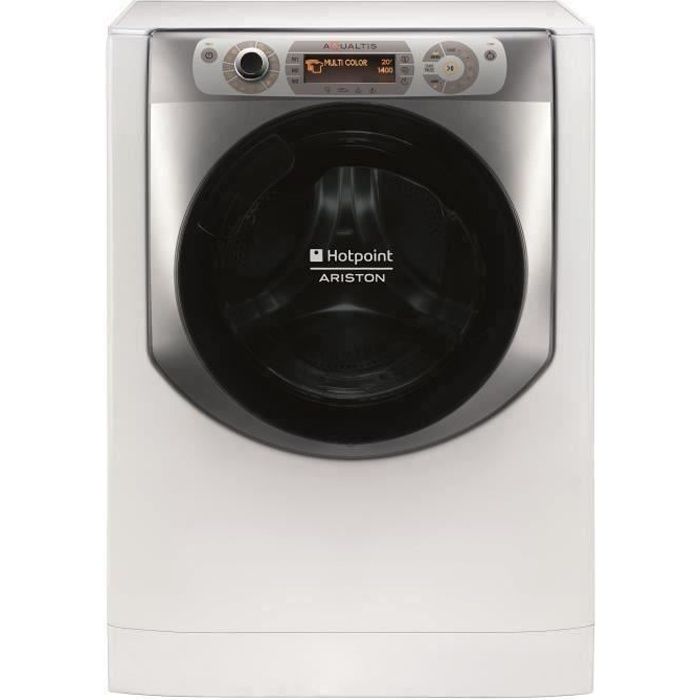 Lave-linge hublot HOTPOINT AQ94D497SDEU/BN Aqualtis - 9 kg - Induction - 1400 trs/min - Blanc