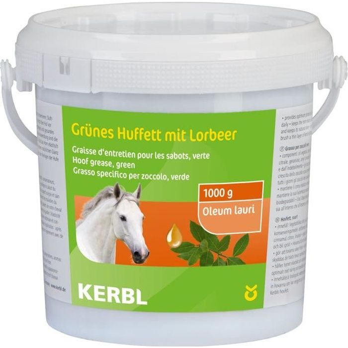 KERBL Graisse pour sabot - 1000ml - Vert - Pour cheval
