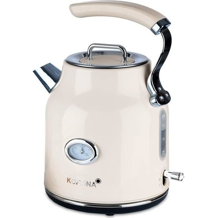 Korona 20666 - COMMUTATEUR KVM - Bouilloire électrique Crème 1,7 l 2200 W