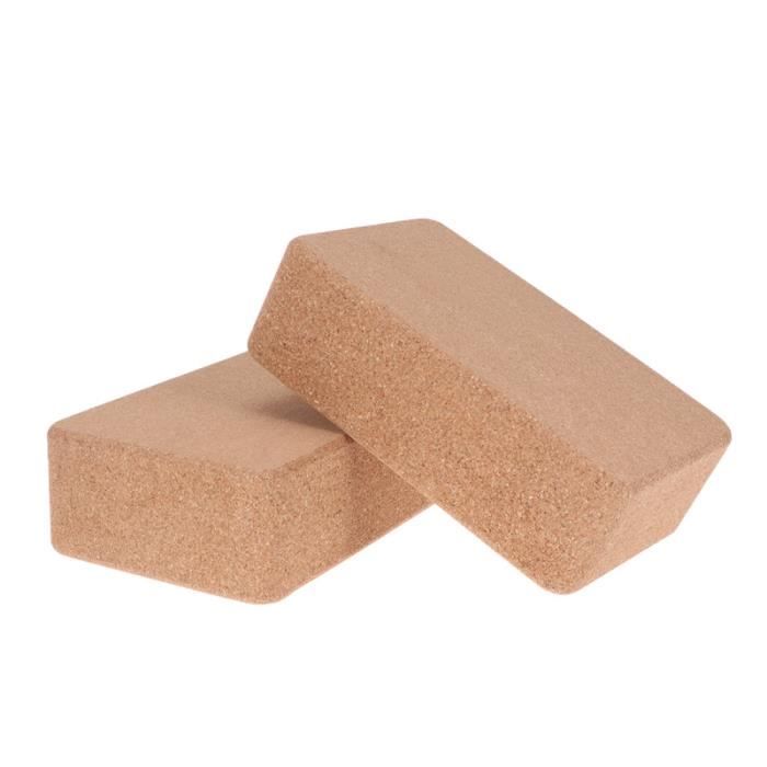 2 pièces briques de formation de Yoga pratique blocs de liège haute densité TAPIS DE SOL - TAPIS DE GYM - TAPIS DE YOGA