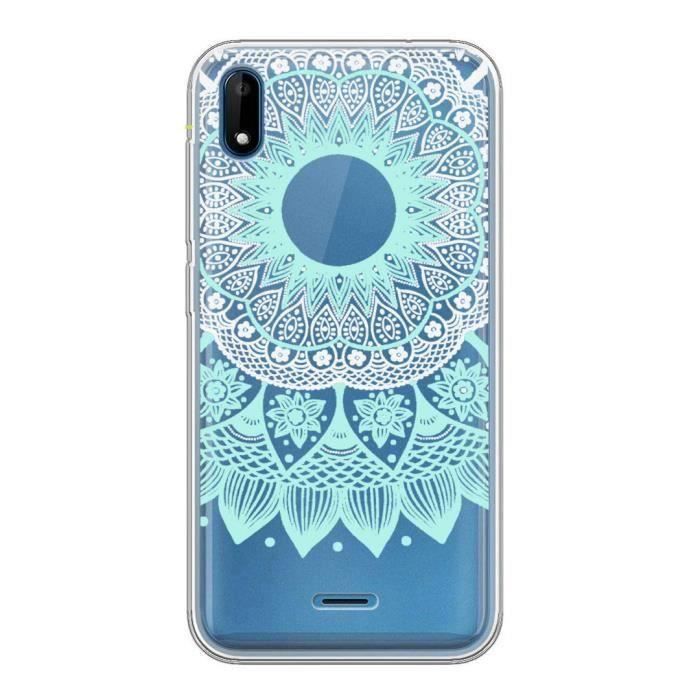 Coque Pour Wiko Y50-Wiko Sunny 4 Coque TPU Mandala blanc Mince Silicone