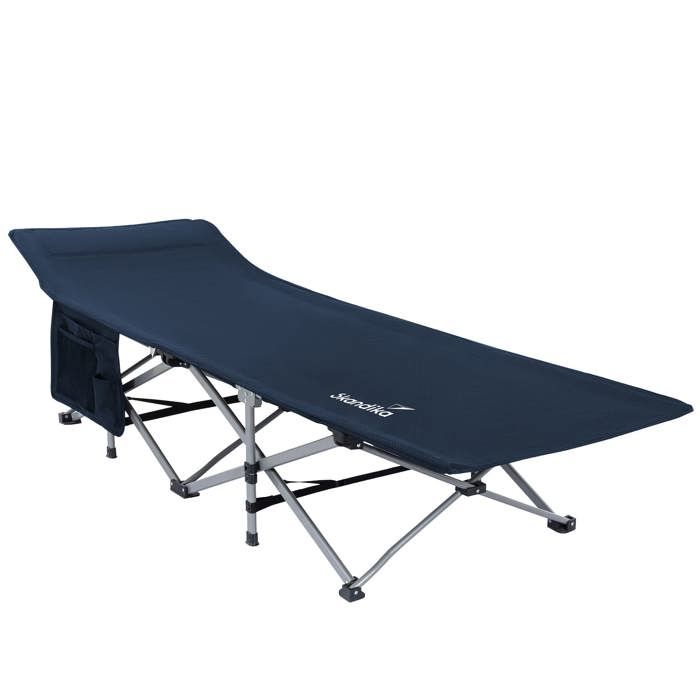 Skandika Viia - Lit de Camp, lit d'appoint Camping Pliant - 208 x 75 cm - jusqu'à 200 kg