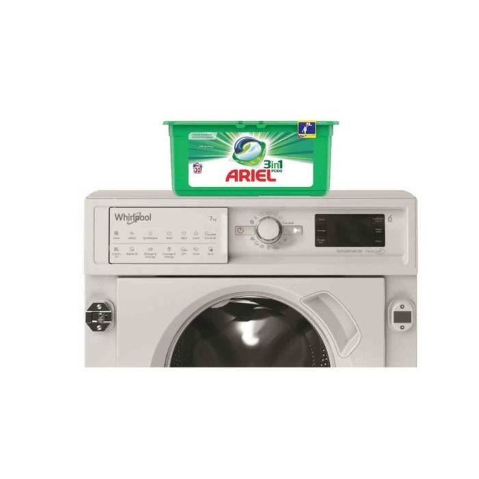 WHIRLPOOL Lave-linge tout intégrable encastrable 7KG 1400trs/min 6eme Sens Machine à laver hublot