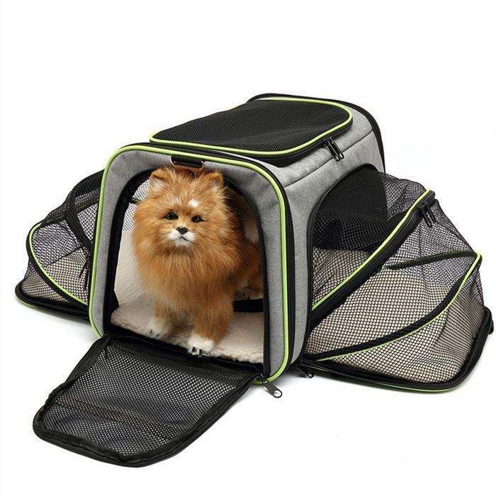 Comparer les prix de Sac pour chien chat animaux de compagnie portable pour sortir, pliable espace respirant sac pour petits chiens 45x30x30cm