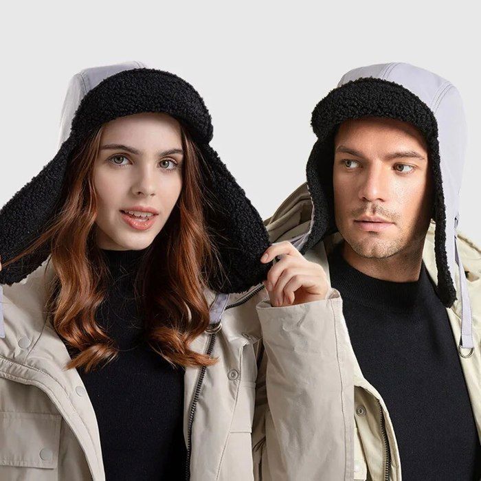 Casquette Hiver Avec Cache-oreilles Pliable - Doublure Fausse Fourrure, Imperméable - Pour Homme Et Femme - 7