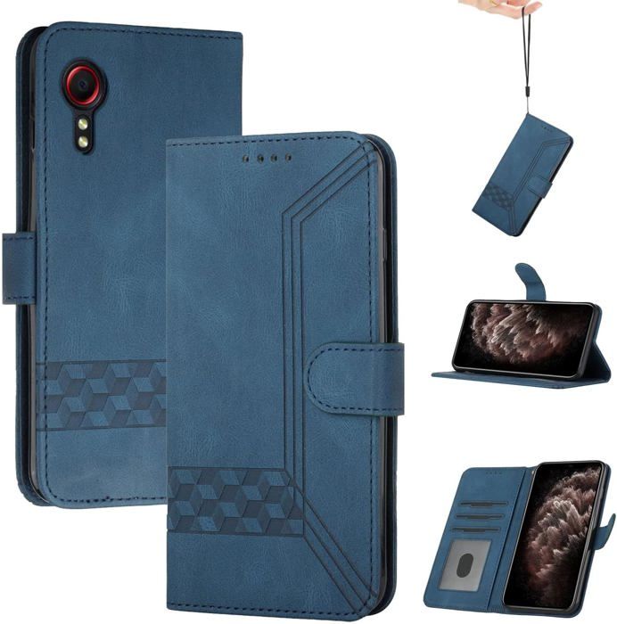 Custodia Portafoglio A Libro Per Samsung Galaxy Xcover 4 – Pelle PU Con Supporto, Slot Carte E Pennino – Effetto 3D - 3
