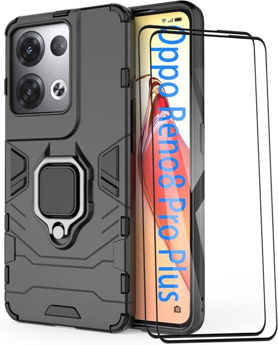 Coque Silicone TPU Pour Oppo Reno8 Pro 5G - Design Cuir Et Bouton Métallique, Violet Foncé