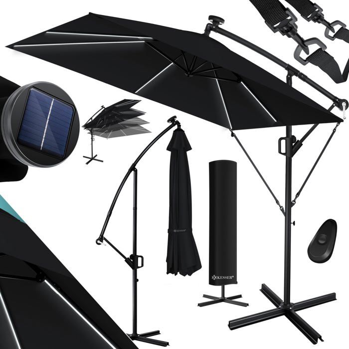 Parasol 200 x 125 cm, Protection Solaire UPF 50 , Inclinable sur 30 Parasol 200 x 125 cm, Protection Solaire UPF 50 , Inclinable sur 30