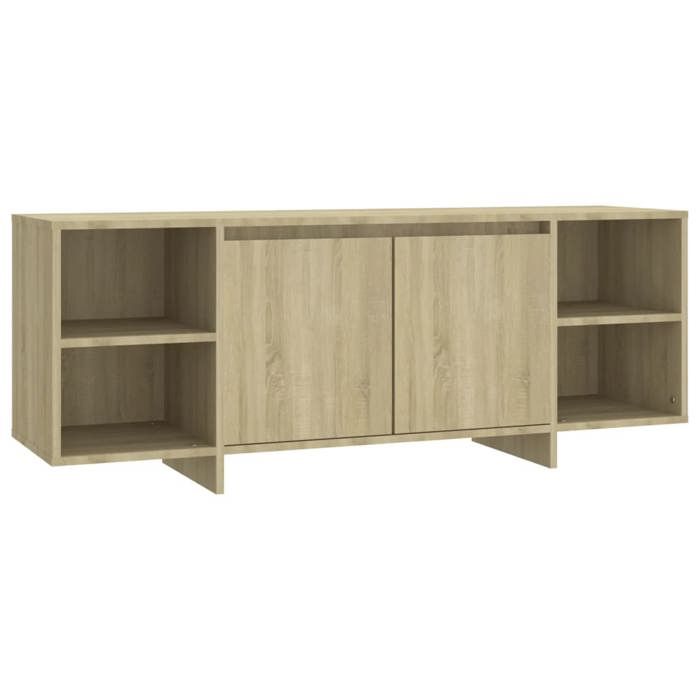 CLOUD Meuble TV Banc tv pour salon - chêne sonoma 130x35x50 cm bois dingénierie CHYNEW9601920