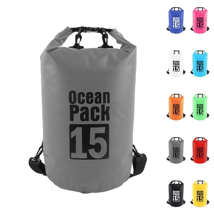 2L Sac étanche Polyvalent, 2L/5L/10L/15L/20L/30L Orange Waterproof Dry