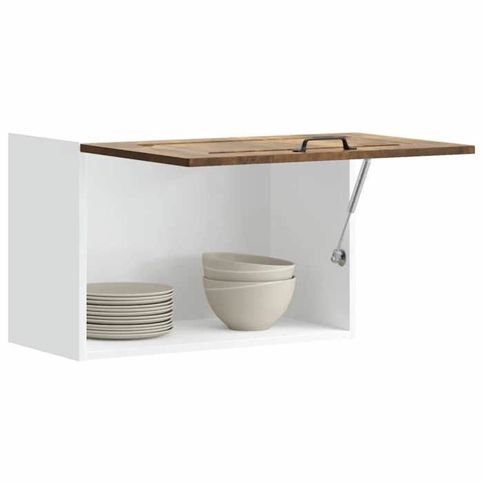 SALE 2025Vitrine cuisine suspendue - Armoire murale de cuisine Kalmar - Chêne fumé - bois dingénierie109 Kg 9731