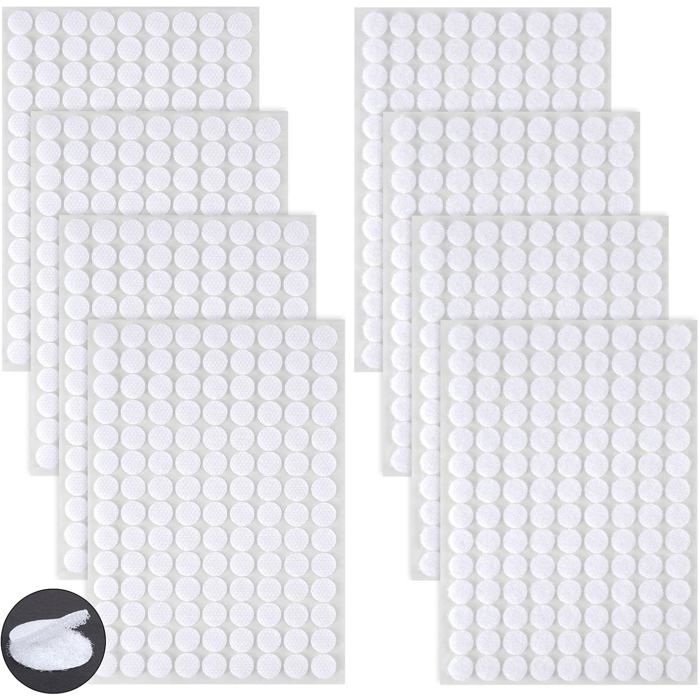 504 paires Scratch Autocollant Rond Scratch Autocollant Double Face 10mm Pastille Scratch Autocollant Crochets et Boucles Scratch