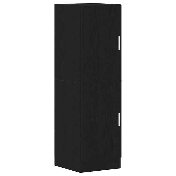 MGH Armoire cuisine - Buffet de cuisine noir 38x415x1315 cm bois dingénierie LV1751