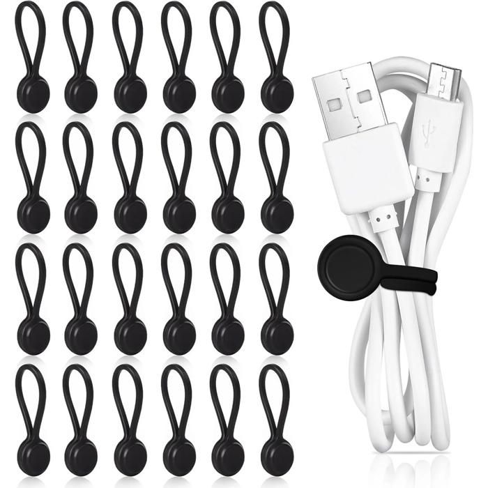 Abnii Lot De 50 Sangles Auto-adhésives Pour Rangement Des Câbles