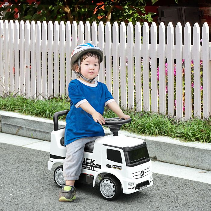 Porteur enfant voiture Mercedes C-Class - 12 à 36 mois - volant avec son - compartiment de rangement - max 25 kg - Noir - Jeux - Jouets