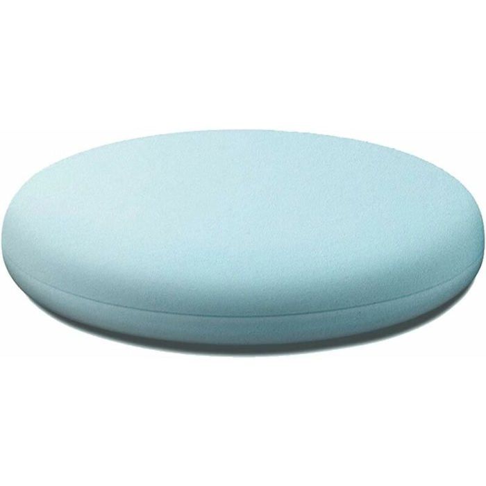 Galette de chaise ronde - MICH - 35 cm - Déhoussable - Lavable - Mousse à mémoire de forme - Bleu - Respirant