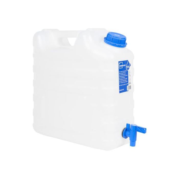 Réservoir deau portable - vidaXL - 17 L - Robinet amovible - PEHD alimentaire - Empilable - 38x16x38 cm