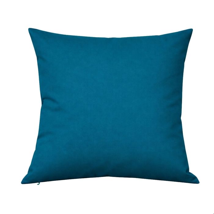 Coussin extérieur imperméable et déhoussable MINORQUE Bleu Paon 50x50 cm