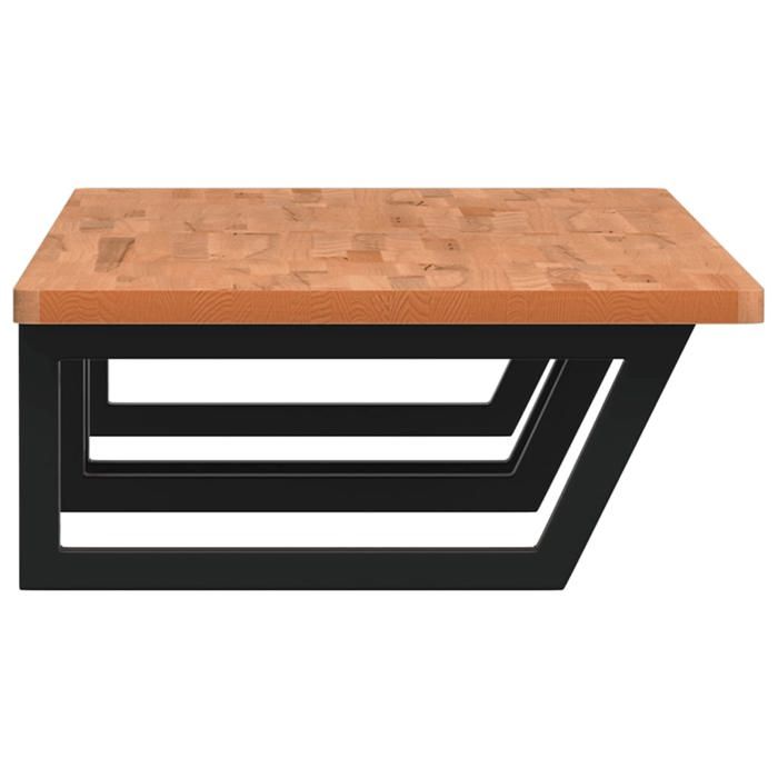 Moderne Étagère de vasque murale Solomoon Accessoire de meuble acier et bois massif de hêtre 150x55x2.5 cm MM145