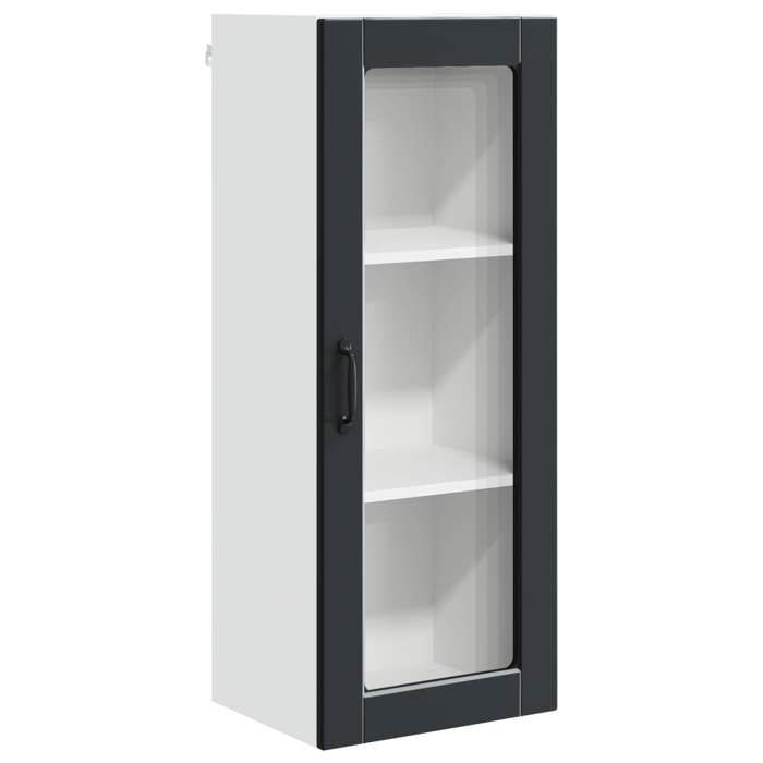 Sarazyj®Buffet de Cuisine KENNETH - Armoire Bas/Colonne/ Armoire de cuisine - Noir 40x31x100cm - Bois dingénierie - 749969