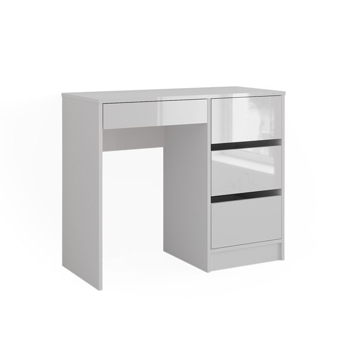 Bureau Sherry 90x40cm avec tiroirs Blanc Haute brillance Vicco 43665 Bureau Sherry 90x40cm avec tiroirs Blanc Haute brillance Vicco 43665