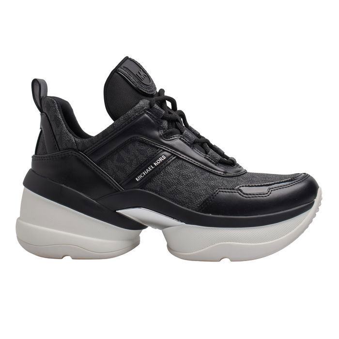 Michael Kors Chaussures Olympia Trainer pour femmes 49F4OLFS1B-Le noir