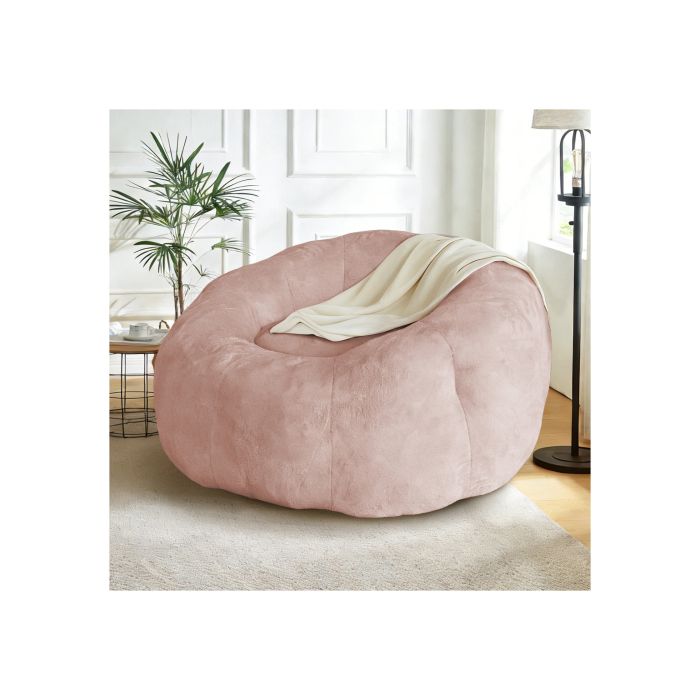 Grand fauteuil pouf rond avec stabilité renforcée, idéal pour une ...