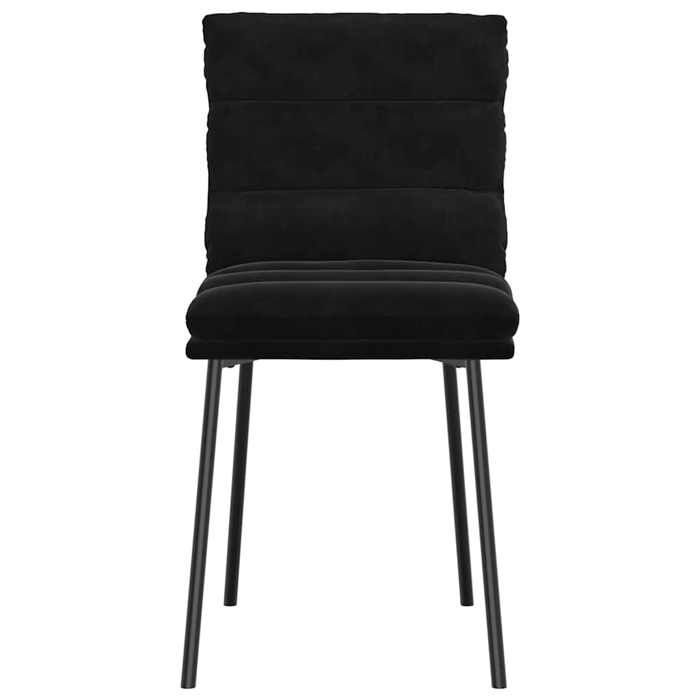 Chaises cuisine(2 pcs) - Black - Chaises à manger - 2 personnes - Noir Velours 45x54x83 cm F3486
