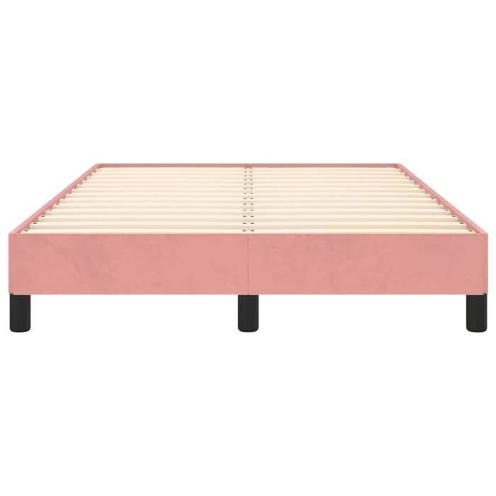 Cadre de lit rose 120x190 cm velours_2 ans garantie_44051