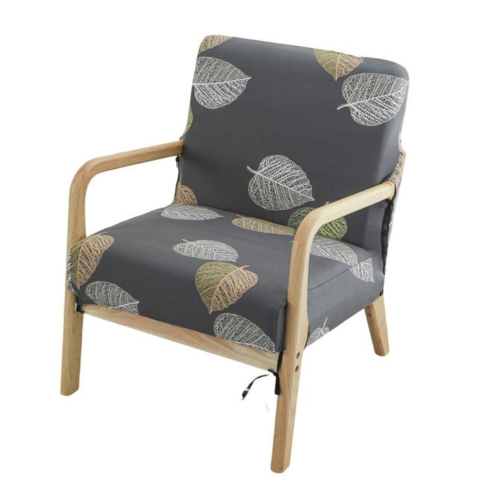 Lot de 1 Housse Fauteuil Salon Imprimé Floral Élasthanne Extensible Chaise Accoudoirs Doux Antidérapant Fermeture éclair Gr Corvina