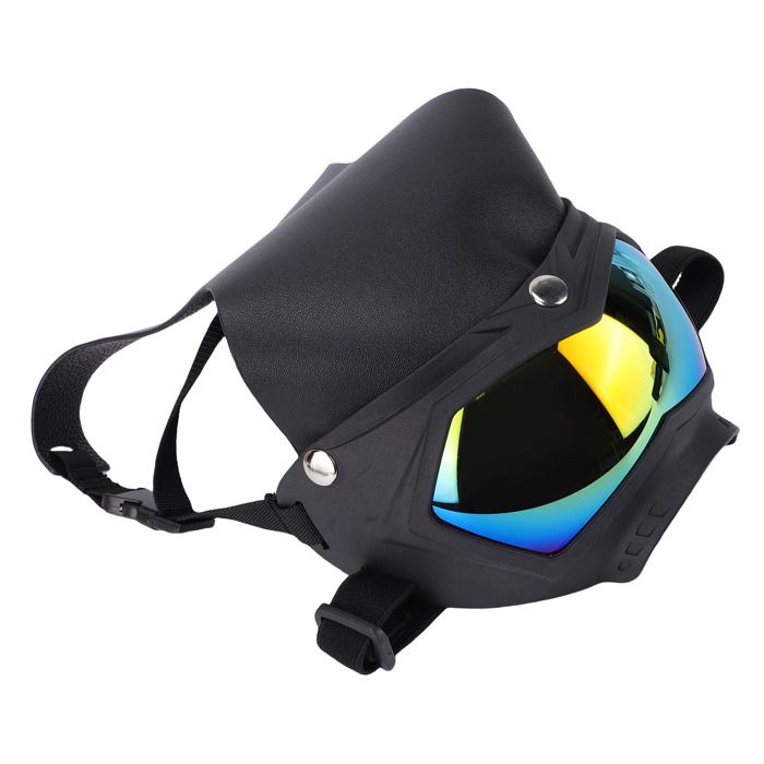 AUCUNE lunettes de soleil pour animaux de compagnie Chapeau pour chien avec montres lunettes Monture noire lentille rouge
