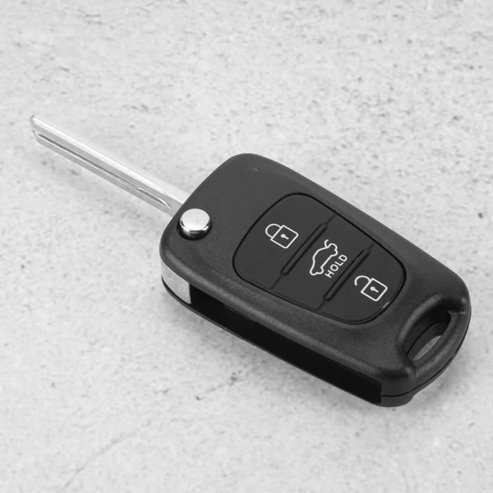Akozon Coquille de clé de voiture Car Auto 3 Boutons Flip Remote Key